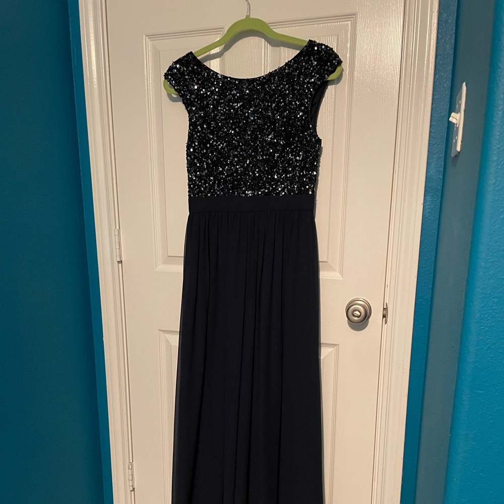 Aidan Mattox Chiffon Sequins Long Dress